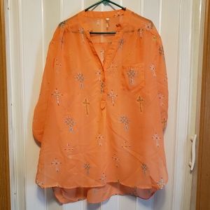 Flowy Sheer Plus Size Tunic
